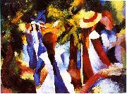 August Macke Madchen unter Baumen oil painting reproduction